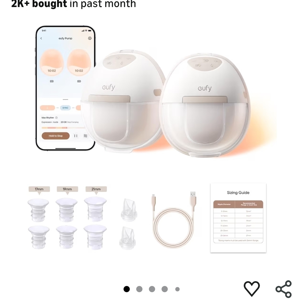 Eufy E20 Wearable Breast Pump Set